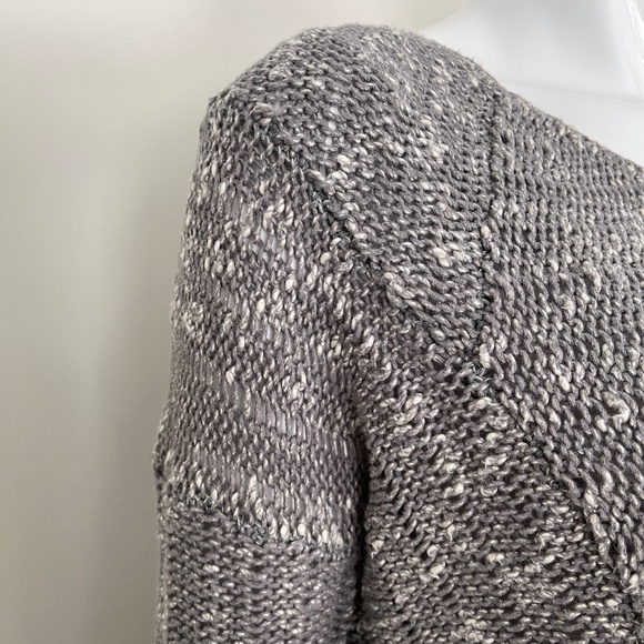 HELMET LANG Hi-Lo Sweater in GreyWhite - Picture 3 of 8